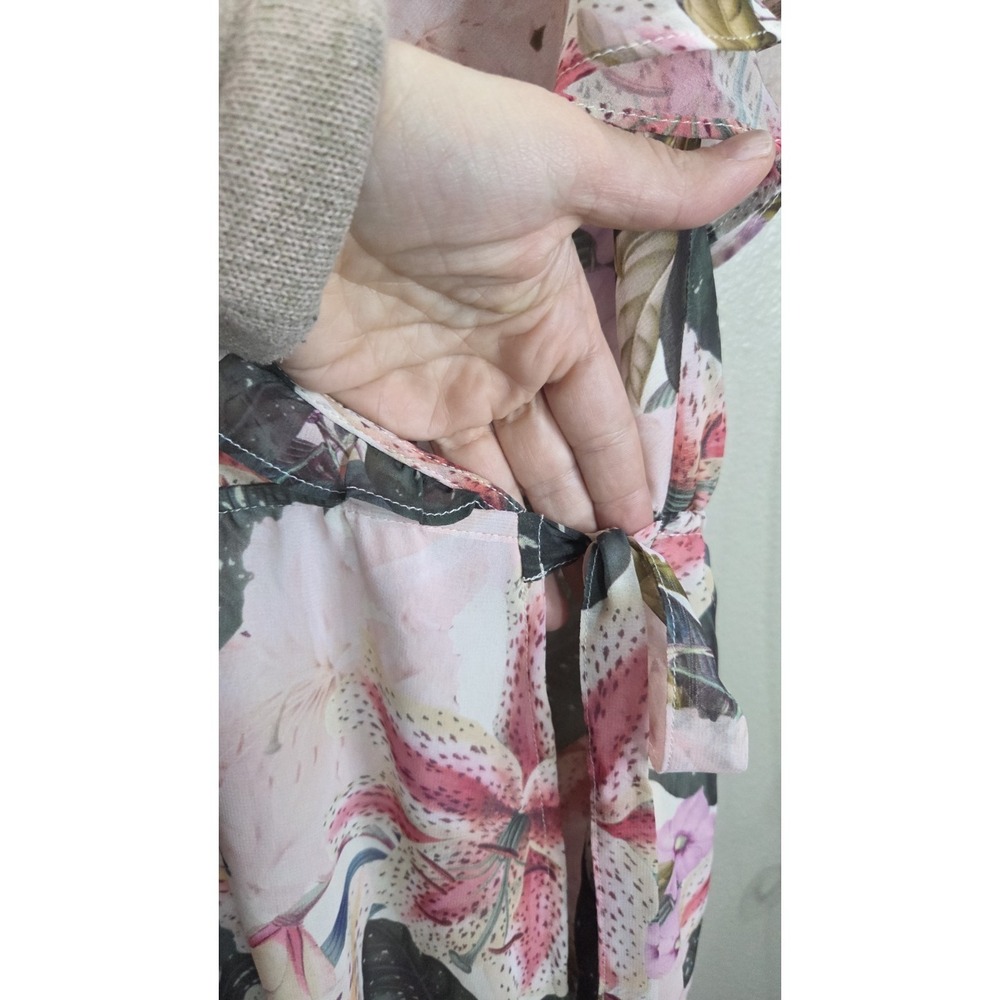 Estelle Leonie Lily Dress‎ 3X 22W Floral Wrap Midi NWT Plus Size $129 - Picture 4 of 7